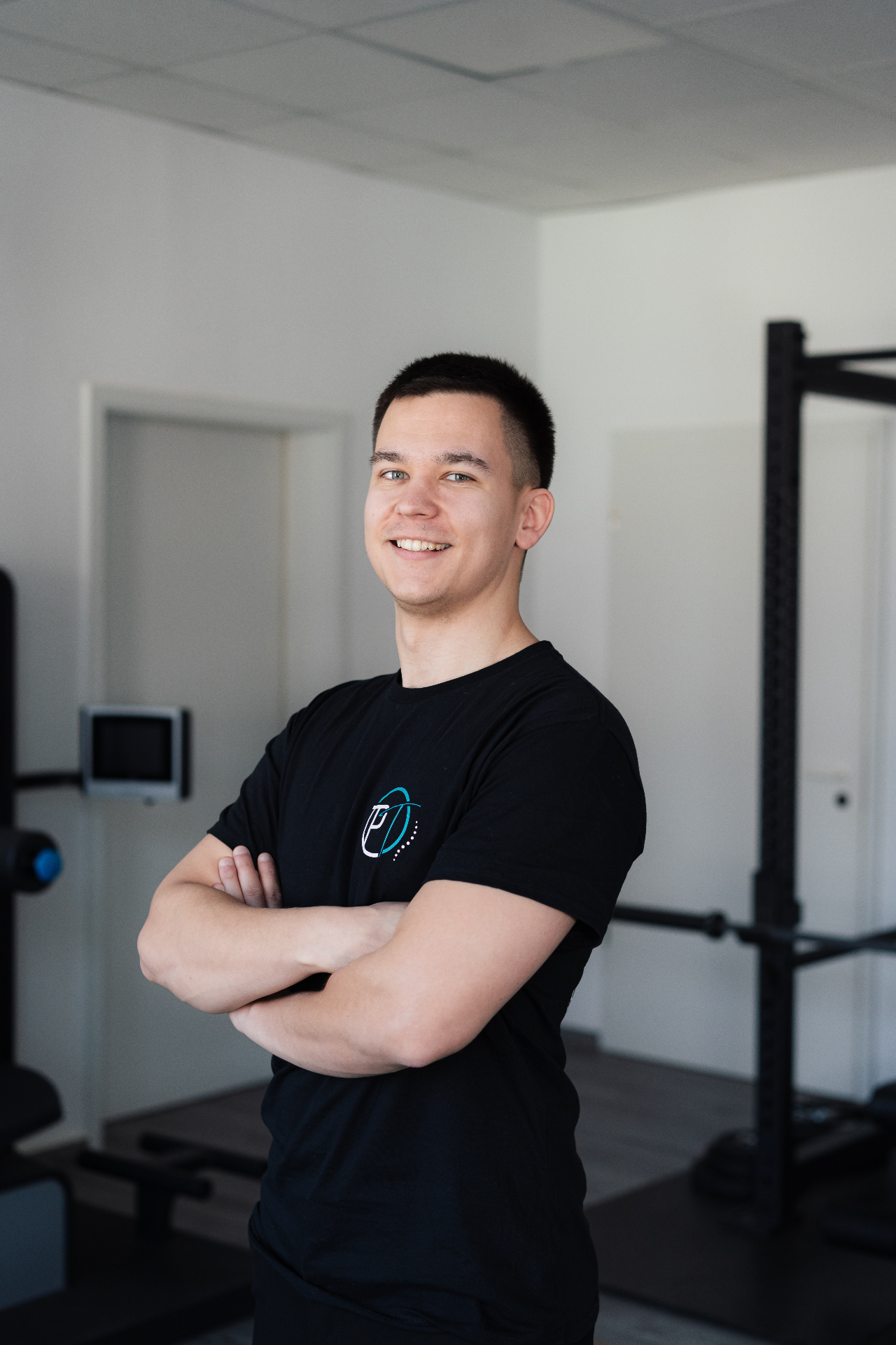 Leon Tenschert, Physiotherapeut in Bad Freienwalde, im Trainingsbereich